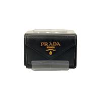 ราคา Prada Wallet Saffiano Leather Womens Black Direct from Japan มือสอง (26206130854)