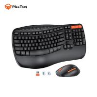 ราคา Meetion DirectorD Wave Ergo คีย์บอร์ดเมาส์ชุดชาร์จไร้สายขนาดกะทัดรัดสําหรับแล็ปท็อปพีซี (50650085472)
