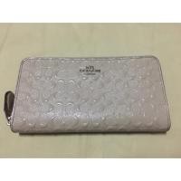 ราคา Coach กระเป๋าสตางค์มือสอง Coach กระเป๋าสตางค์ Coach Accordion zip wallet in signature debossed patent leather (2249658937)