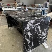 ราคา ไอซ์แลนด์ครัวสำเร็จรูป โทนสีดำลายขาว , Island Ideas (เคาน์เตอร์ครัว),เคาน์เตอร์อเนกประสงค์ ,เคาน์เตอร์หินเทียม (45202421603)