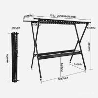 ราคา ราวตากผ้ากลางแจ้งแบบพับเก็บได้ราวตากผ้าห้องนอนชั้นมัลติฟังก์ชั่ชั้นวางผ้านวมรูปตัว X อบแห้งไม้แขวนเสื้อชั้น ZVQW (46652590655)