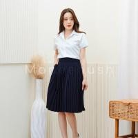 ราคา พลีทมีกระเป๋า สีกรม ยาว 18”-36” กระโปรงนิสิตนักศึกษา Freesize / XL (900268743)