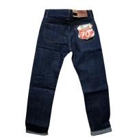 ราคา กางเกงยีนส์ JUSTINขากระบอกใหญ่ กางเกงยีนส์ ผ้าดิบ 16oz ผ้าแข็ง ริมแดง แบรนแท้ ของแท้ 100% (7536670059)