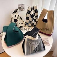 ราคา ถุงผ้าลดโลกร้อน กระเป๋าถือ ผ้าถัก ผ้าแฮนด์เมด กระเป๋าไหมพรม (24723086497)