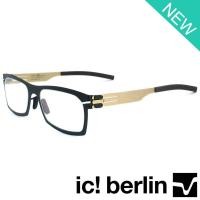 ราคา Ic Berlin แว่นตารุ่น 003 C-4 สีดำขาทอง Urban กรอบเต็ม ขาข้อต่อ วัสดุ สแตนเลส สตีล Eyeglass ทางร้านเรามีบริการรับตัดเลนส์ (2211144647)