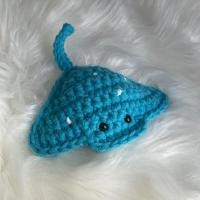 ราคา (ใหญ่) พวงกุญแจตุ๊กตาโครเชต์หนังปลากระเบน Amigurumi (52101851174)