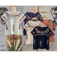 ราคา ส่งฟรี ️เสื้อปักลายสวย ผ้าสปันเนื้อดี นุ่ม เย็น ใส่สบาย ไม่ร้อน # Nudyda อก 48“ ยาว 24”ส่งไว จาก กทม ปลีกและส่ง (26300964908)