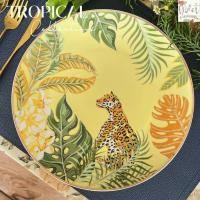 ราคา Violet Flamingo จานลายสัตว์ Tropical Collection จานกลม ขนาด 8 นิ้วและ 10 นิ้ว วัสดุโบนไชน่า ขอบทอง (23142176581)