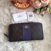 ราคา กระเป๋าตังค์ #COACH #F54630 คาดม่วง (4216058994)