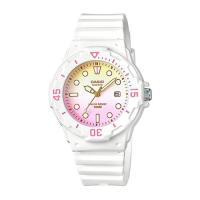 ราคา Casio นาฬิกาข้อมือผู้หญิง สีชมพู สายเรซิ่น รุ่น LRW-200H,LRW-200H-4E2,LRW-200H-4E2VDF (9758574809)
