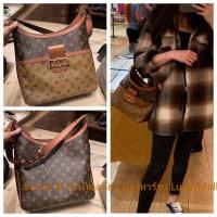 ราคา ของแท้ ยิงจริงใหม่เอี่ยม LV Louis Vuitton Dauphine Hobo กระเป๋าสะพายไหล่กระเป๋าถือกระเป๋ารักแร้กระเป๋าผู้หญิง M45195 (28306942749)