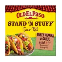 ราคา Old El Paso Stand 'N' Stuff Taco Kit โอลด์ เอลปาโซ แผ่นแป้งข้าวโพด ซอสทาโก้ เครื่องปรุงรส 295g. (25024023303)
