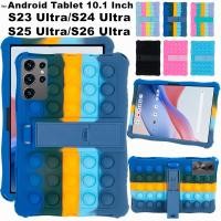 ราคา for 5G Android Tablet 10.1 Inch S23 / S24 / S25 / S26 Ultra Case Ajustable Stand Cover Tablet Soft Silicone Push Bubble Case (52252036232)