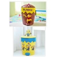 ราคา ถังขยะขาเหยียบมินเนี่ยน ถังขยะหมีพูห์ ถังขยะมีไส้ใน (1433385346)