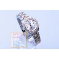 ราคา Royal Crown นาฬิกาข้อมือสุภาพสตรี ประดับเพชร cz อย่างดี สายสแตนเลส รุ่น 3662L-CZ (PinK GOLD/Silver) (5060575568)