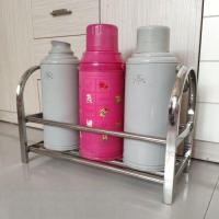 ราคา ชั้นวางขวดสแตนเลส ขวดน้ำร้อน ชั้นวางเก็บขวด ตั้งพื้น ขวดน้ำร้อน ที่วางขวดน้ำร้อน ใช้ในบ้าน ชั้นวางครัว (41816431140)