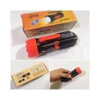 ราคา ชุดไขควงพกพา 8 in 1 พร้อมไฟฉายในตัว - สีดำ รุ่น CJ-6585 (1028891345)