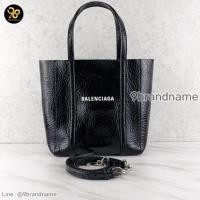 ราคา Balenciaga Textured Patent XXS Everyday Logo Tote In Black มือสอง ก่อนสั่งซื้อทักแชทก่อนนะคะ (54200289807)