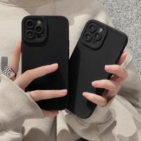 ราคา เคส iPhone 16 / 14 / 13 / 12 / 11 / X / 8 / 7 / 6 สำหรับไอโฟน ซิลิโคนสีดำ กันกระแทก นิ่ม TPU Case (17299423326)