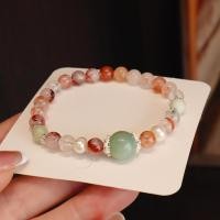 ราคา สร้อยข้อมือลูกปัดดอกไม้สีแดงทับทิม + ลูกปัดหิน Garnet วงคู่ ออกแบบด้วยคริสตัลธรรมชาติระดับการแข่งขัน (43457865759)