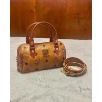 ราคา mcm Cognac Visetos Mini Boston Bag ของแท้ มือสอง (16490638308)