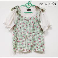 ราคา เสื้อยืดแขนตุ๊กตาแต่งเอี๊ยมสไตล์เกาหลี ทรงครอป น่ารักมาก สภาพดี พร้อมส่งทันทีไม่ต้องรอ มีเก็บเงินปลายทาง (19690381495)