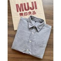ราคา เสื้อเชิ้ตแขนยาว แบรนด์มูจิ MUJI สีเทาอ่อน มือสอง ไซส์ M สภาพดี (18369464690)