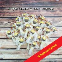 ราคา 20ชิ้น เฟอร์เรโร โรเชอร์ ช็อคโกแลตมินิช่องานเลี้ยงวันเกิดเหตุการณ์งานแต่งงานของขวัญประตูกระเป๋ากู๊ดซี่ 迷你你克力花小品礼 (55650312973)