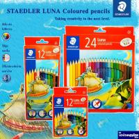 ราคา ♦ ดินสอสีไม้ สีไม้สเต็ดเล่อร์ ลูน่า STAEDTLER Luna 136 Coloured Pencils 12สี 24สี ⚡แถม! กบเหลาดินสอ⚡ (13533174898)