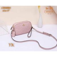 ราคา Coach กระเป๋าสะพายข้างผู้หญิง 2 ซิป สีชมพู (3518083465)