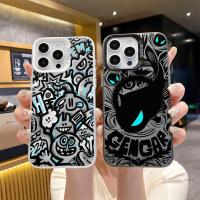 ราคา เคสไอโฟน ปลาประหลาดสีดำ สำหรับ IPhone 11 15 16 13 12 14 Pro Max XR X Max 7 8 15 Plus เคส IPhone เคสไอโฟน 13 (27332547763)