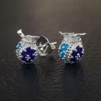ราคา ต่างหูเงินแท้ลายถุงเงิน96.5% (29839847776)