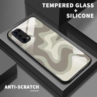 ราคา เหมาะสำหรับ OPPO Reno5 4G 5G Reno4 F Lite Reno2 Z Reno3 กรณีโทรศัพท์มือถือกันกระแทกเคส Simple Streaks (28220891599)