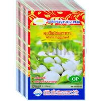 ราคา เมล็ดพันธุ์ มะเขือไข่เต่าขาว ภูเขาทอง ขายส่ง ยกห่อ (1 ห่อ บรรจุ 10 ซอง) (41508834502)
