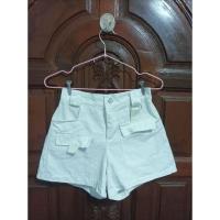 ราคา กางเกงยีนส์ขาสั้นเอวสม็อค (28505659721)