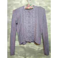 ราคา VALENTINO GARAVANI LES TRICOTS Made in ITALY Grey Cardigan Size 42 (กระดุมบนเปื้อน ปลายแขนผ้าขาด) (42127193059)