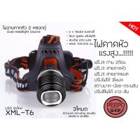 ราคา ไฟฉายคาดหัวแรงสูง ไฟฉายคาดศรีษะ แรงสูง รุ่น Dual Light Source หลอด LED CREE XML-T6 (1612894220)