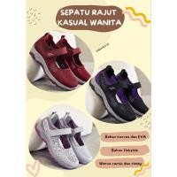 ราคา Classy Simply รองเท้านําเข้าผู้หญิงถักรองเท้าเกาหลีรองเท้าสบายๆยืดหยุ่นเรียบถักอินเทรนด์วัยรุ่นฟรีกล่อง (28765168521)