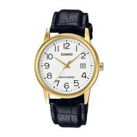ราคา Casio Standard นาฬิกาข้อมือผู้ชาย สายหนัง รุ่น MTP-V002,MTP-V002GL,MTP-V002GL-7B2 - สีทอง (1817437292)