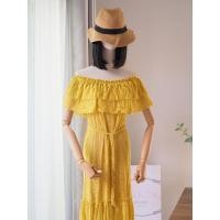 ราคา เดรสยาว เดรส ลูกไม้ปาดไหล่สีเหลืองมัสตาร์ดแบรนด์ ZARA SIZE S รูปถ่ายจากสินค้าจริง (22825306059)