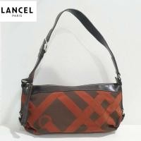 ราคา LANCEL DESIGNER FABRIC LEATHER SHOULDER BAG PURSE (8311827198)