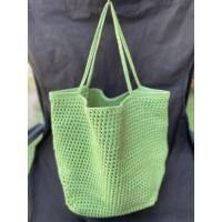 ราคา พร้อมส่ง กระเป๋าถักแฮนด์เมด สีเขียวไหมนิ่ม (20456197330)