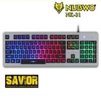 ราคา Nubwo คีย์บอร์ดเกมมิ่งSavage Gaming Keyboard NK-31 (มีเป็นสีดำครับ) (7637694297)