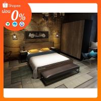 ราคา เตียงเหล็ก+ไม้ สไตล์ลอฟท์ (1496181508)