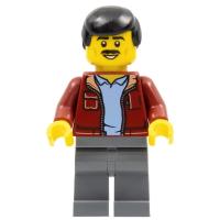 ราคา Brick2cube Minifigure - Man, Dark Red Jacket with Bright Light Blue Shirt, Dark Bluish Gray Legs, Black Male... - hol271 (43766128178)