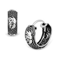 ราคา MachuSilver ต่างหูเงินแท้ 925 Sterling Silver แบบห่วง สไตล์บาหลี ลายช้าง พร้อมถุงกำมะหยี่ (2291449251)