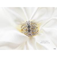 ราคา แหวนเพชร cz งานหุ้มทอง 5 ไมครอน ใส่สวยเต็มหน้านิ้ว (9225676445)