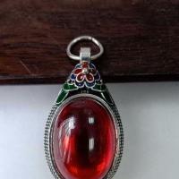 ราคา เครื่องประดับคอโบราณโบราณราชวงศ์ชิงมือลงทับทิมธรรมชาติจี้เงินแท้จี้จี้โบราณโบราณเครื่องประดับคอราชวงศ์ชิงมือลงทับทิมธรรมชาติจี้เงินแท้ 12.15 (48603116939)