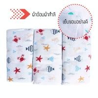 ราคา ผ้าอ้อมผ้าสำลี 27 นิ้ว - แพ็ค 12 ผืน คละสี (ลาย Blue Starfish) (1619978871)