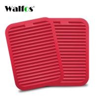 ราคา WALFOS ซิลิโคน Trivet ท่อระบายน้ํา Placemat ฉนวนกันความร้อนแผ่นกันลื่น (27152968843)